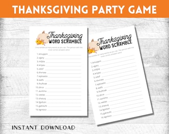 Thanksgiving Word Scramble, Thanksgiving Party Game, Thanksgiving Games Printable, Thanksgiving Day Activities, Thanksgiving Teens Game