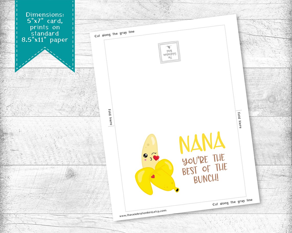 Nana Birthday Card Printable Nana Happy Birthday Nana - Etsy