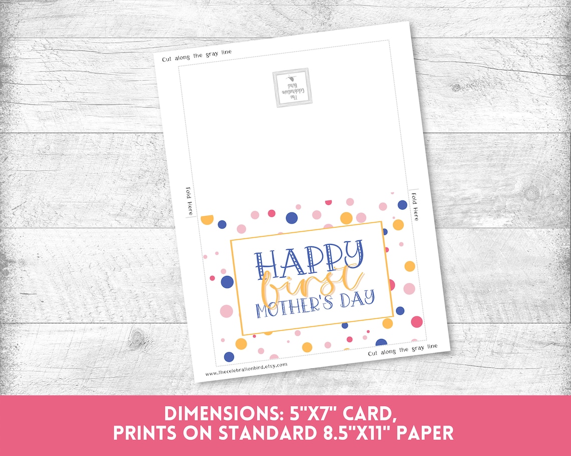 First Mothers Day Card, Printable First Mothers Day, First Mothers Day ...