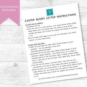 Easter Bunny Letter Printable, Easter Basket Stuffers, Easter ...