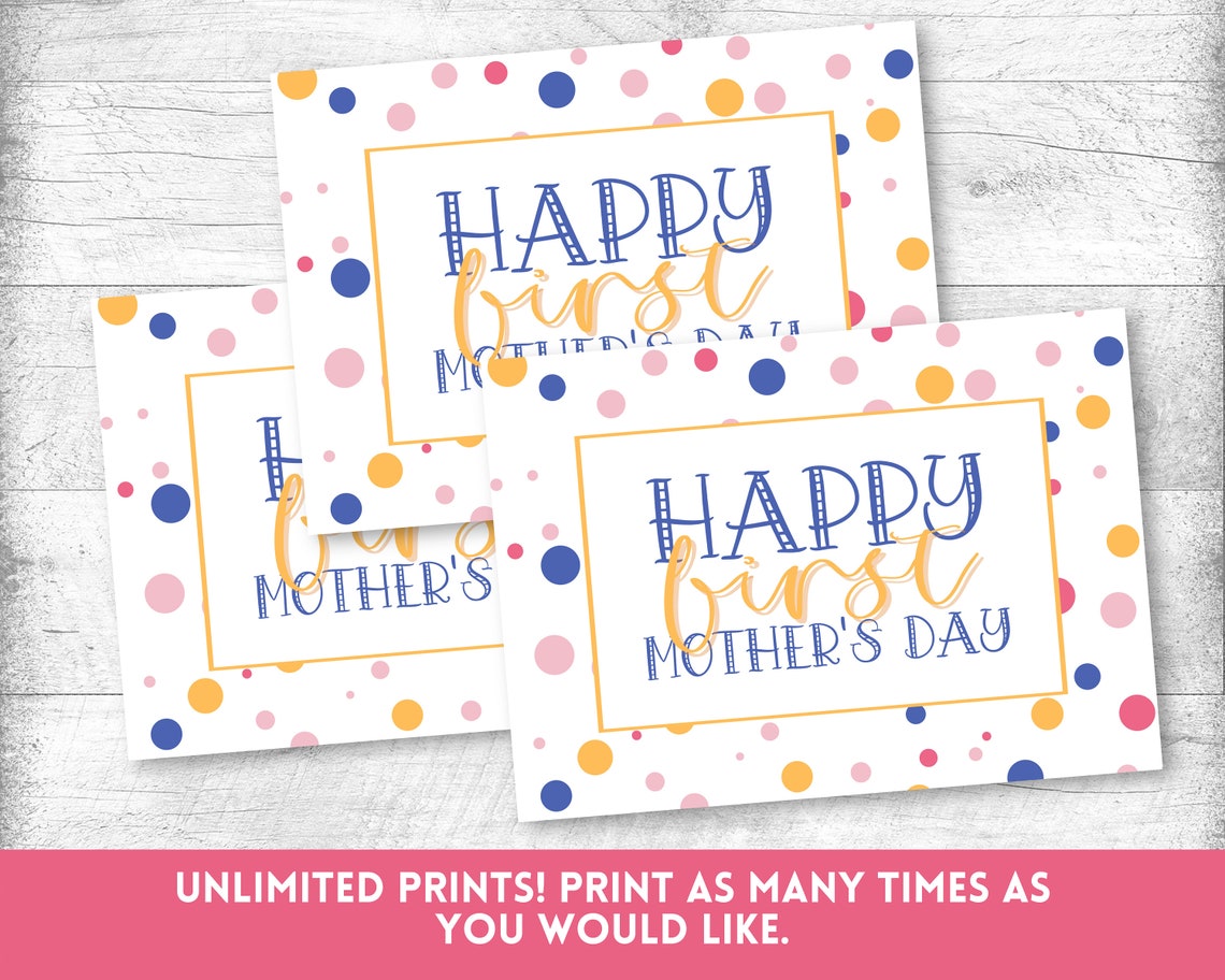 First Mothers Day Card, Printable First Mothers Day, First Mothers Day ...