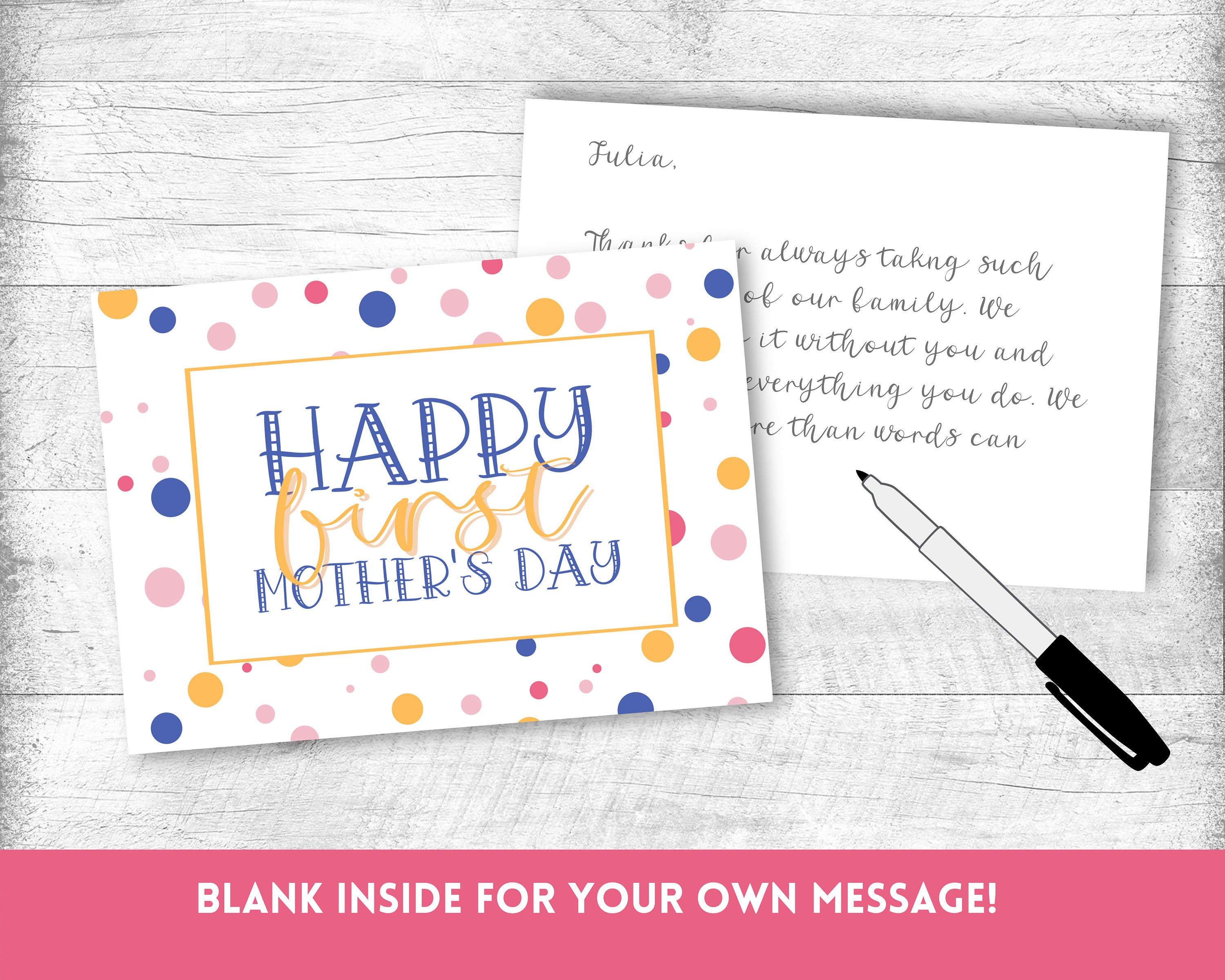 First Mothers Day Card, Printable First Mothers Day, First Mothers Day ...