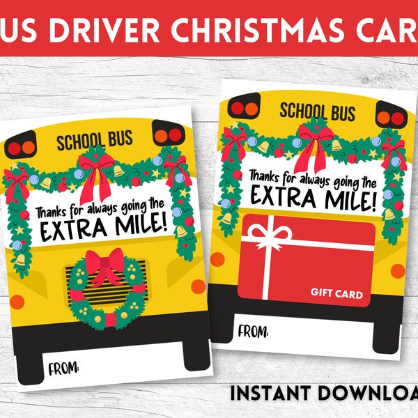 Bus Driver Christmas Card, Bus Driver Gift Card Holder, Bus Driver Gift, Bus Driver Gift Idea, Bus Driver Gifts Christmas