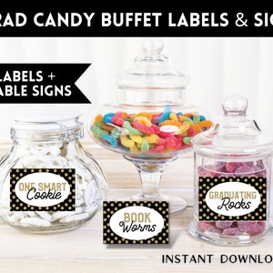 Graduation Candy Labels, Graduation Sweet Table, Candy Buffet, Graduation Favors Treats, Graduation Party Printables, Graduation Candy Signs