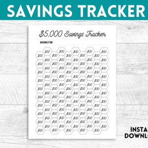 5000 Dollar Savings Challenge, Honeycomb Savings Tracker, Saving Challenge, Savings Printable, Savings Challenge Printable, Savings PDF