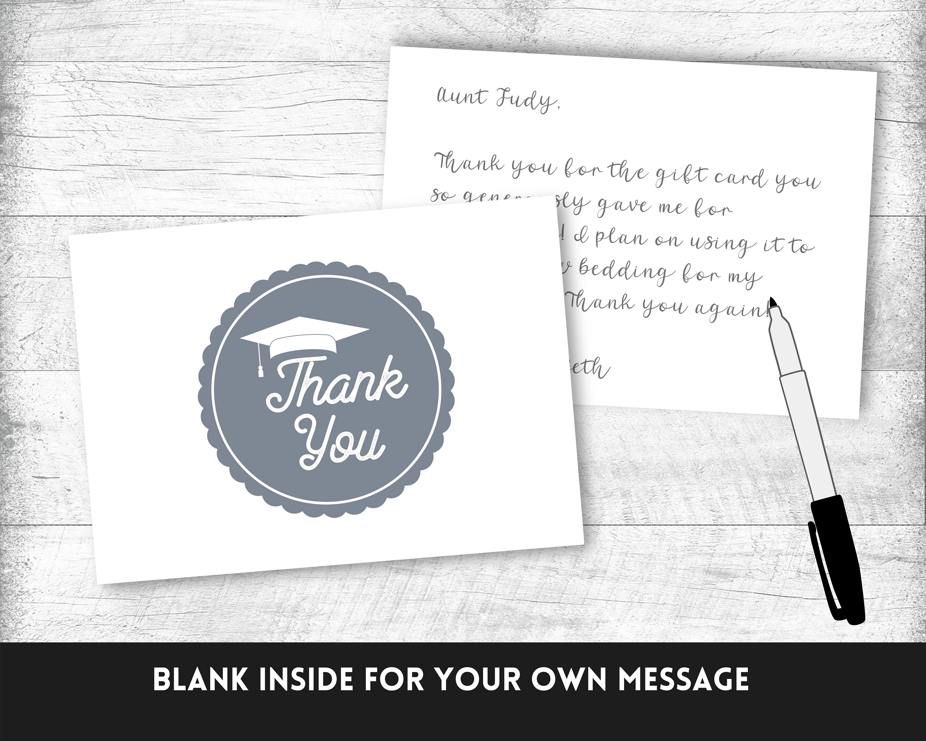 Printable Graduation Thank You Cards Graduation Thank You | Etsy UK