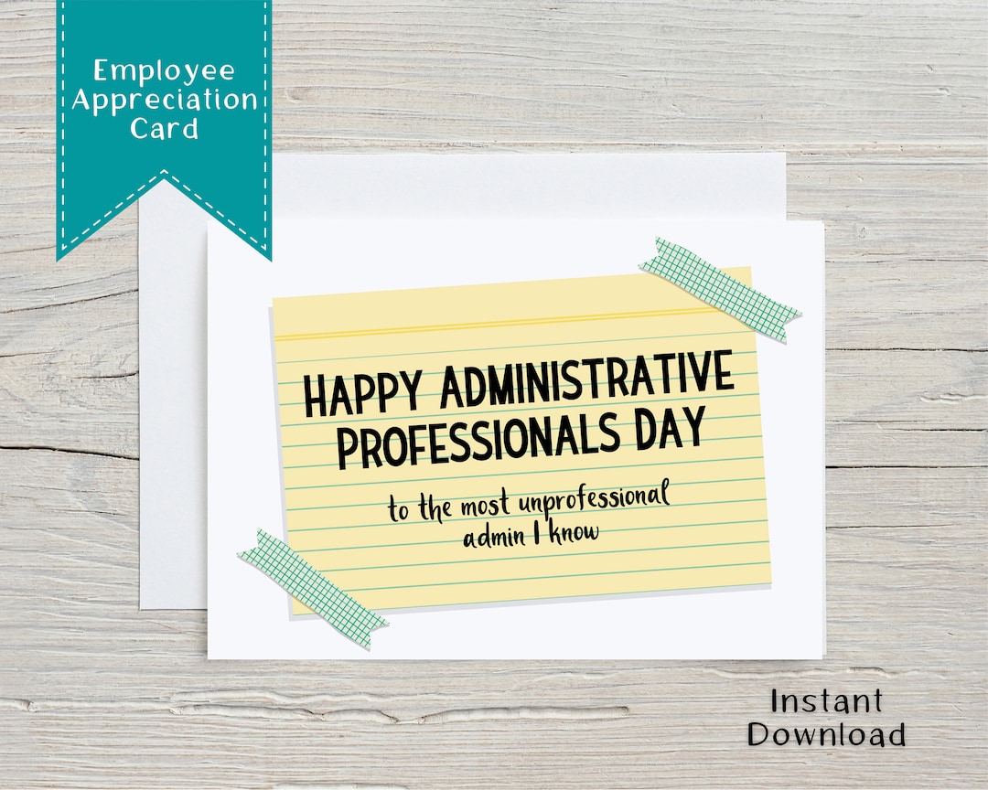 Funny Administrative Professionals Day Card, Administrative Day Gift
