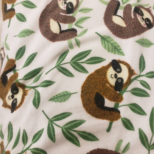 Sloth Cotton Fabric - Etsy