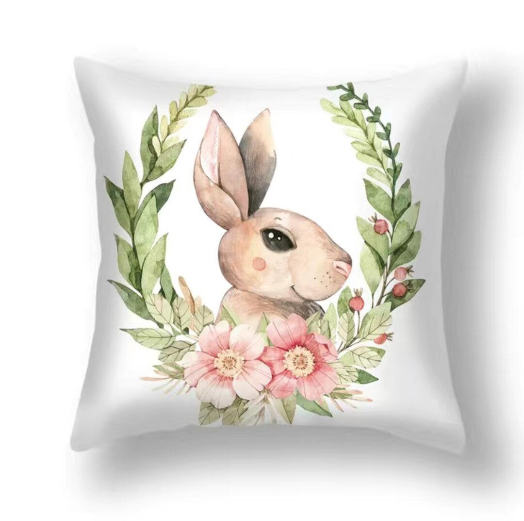 Easter Bunny Throw Pillow Cover ONLY - Etsy