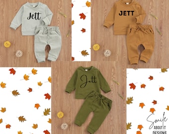 Baby Boy Sweatsuit-Name Personalized-Fall/Winter/Newborn/Infant/0-24 months