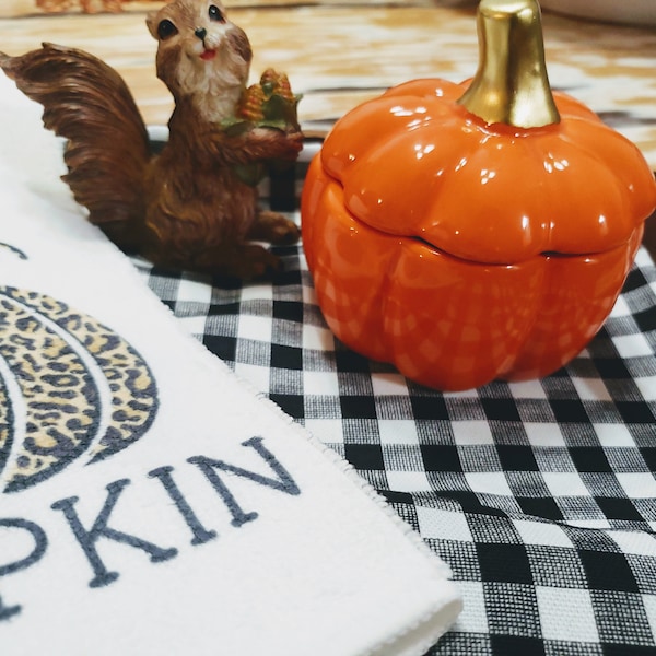 Pumpkin Bowl With Lid/Home Decor/Table Decor/Trinket