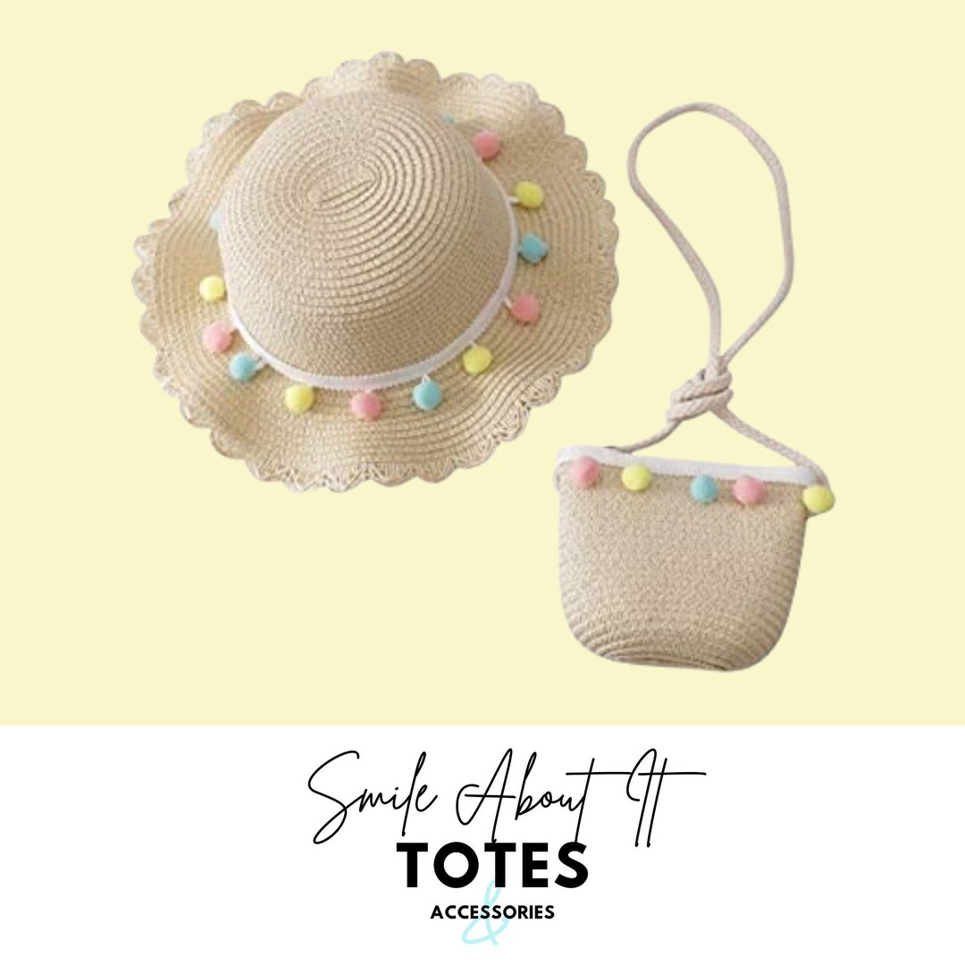 Girls Wide Brim Sun Hat - White