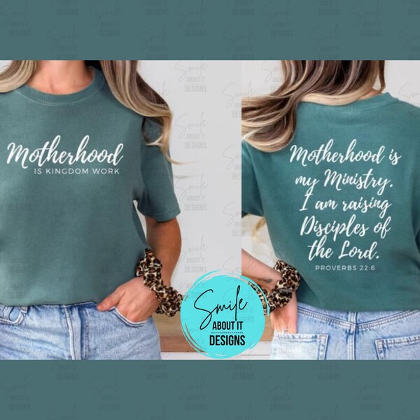 Adult Shirt: Motherhood Is My Ministry/T-Shirt/Long Sleeve Shirt