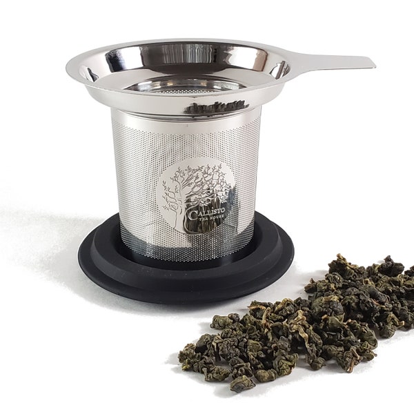 Loose Leaf Tea Infuser, Stainless Steel Loose Tea Steeper, Large Capacity Fine Mesh Tea Filter With Silicone Lid