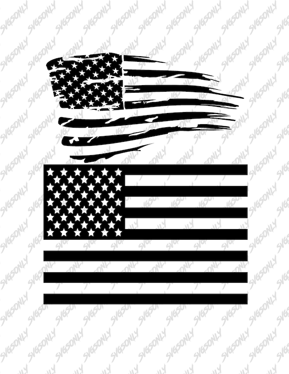 American Flag Cut File SVG DXF EPS Etsy