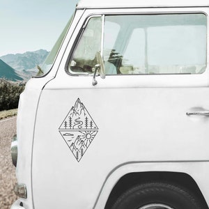 Stickers voor campers, stickers van bestelwagens, stickers voor caravans, stickers voor bergen, stickers voor campers, stickers voor campers, stickers voor busjes, campingstickers