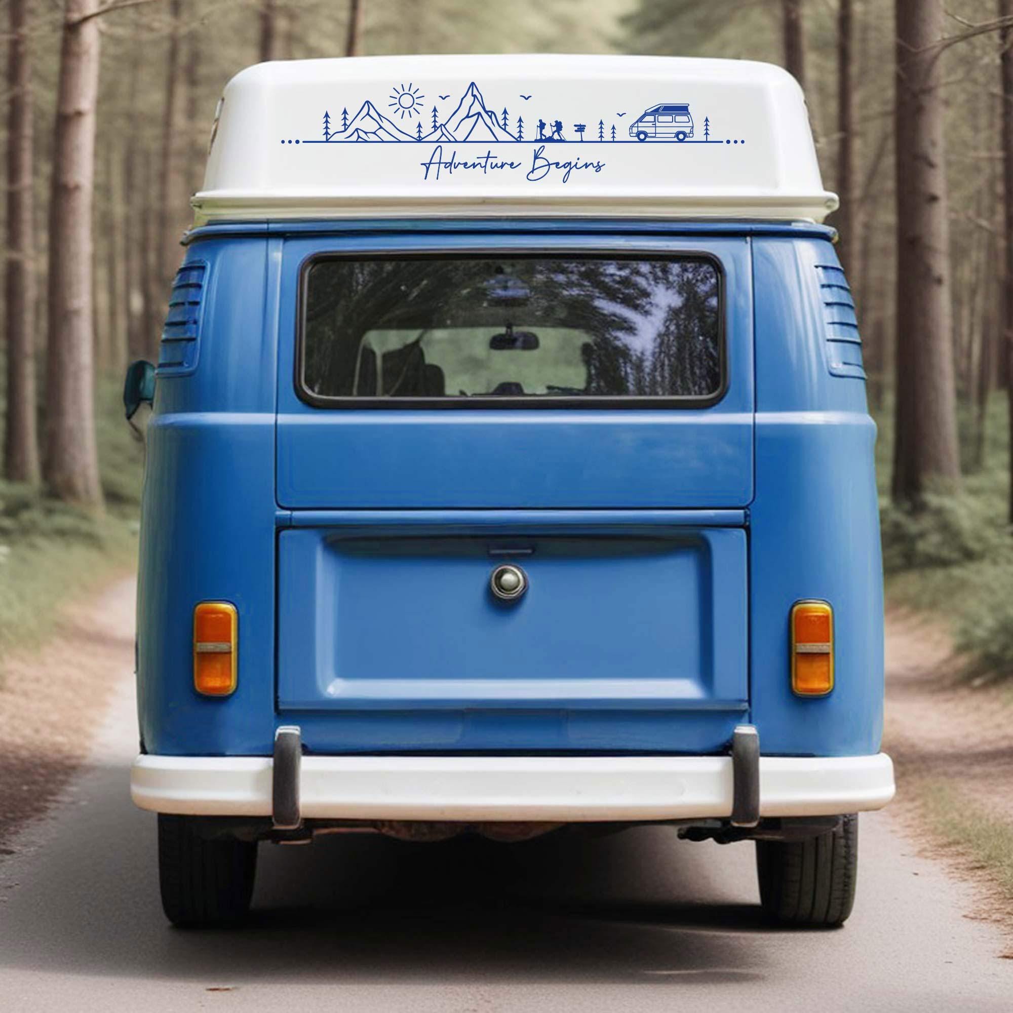 Personalized Camper Stickers, Van Stickers, Hiking Couple Camper Van ...