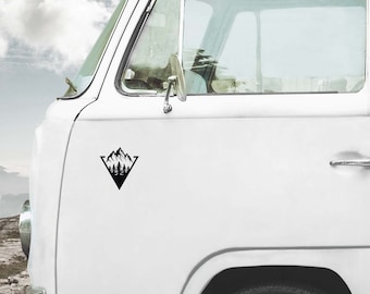 Mountain Car Decal, Camper Stickers, Van Stickers, RV Decals, Nature Car Sticker, Forest Car Decal, Van Decals, Van Life Stickers, Car Gifts