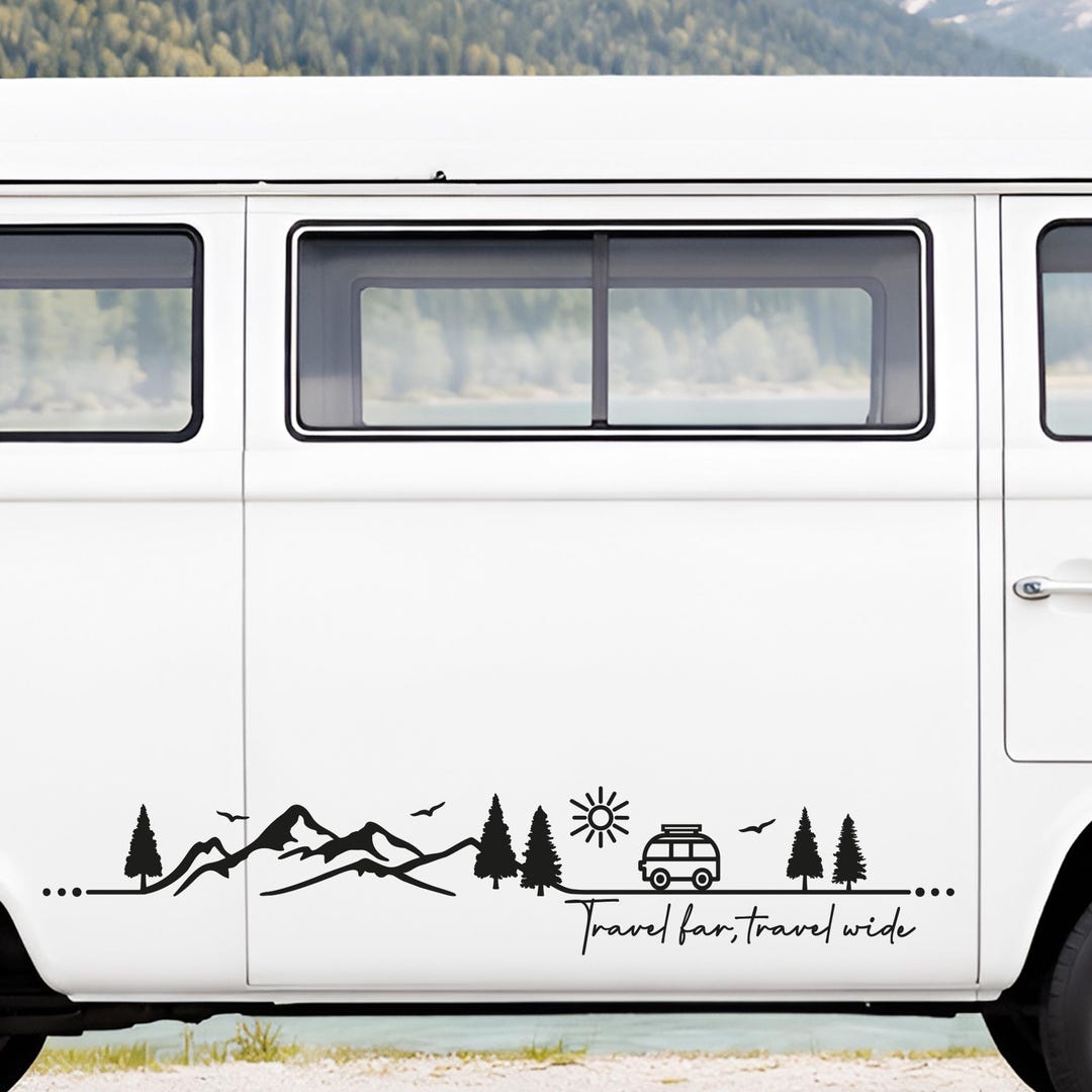 Personalized Camper Stickers, Van Stickers, Custom Mountain Adventure ...