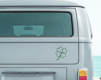 Stickers camper, stickers bestelwagen, sticker klavertje vier, sticker Lucky Camper, sticker camper, vinyl camper