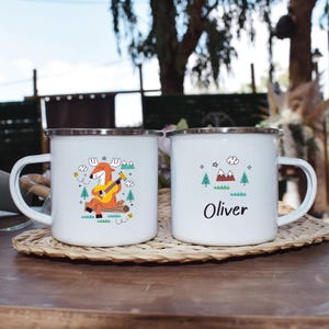 Camping Mug for Kids, Custom Kids Mug, Custom Name Gift for Children, Personalized kids mug, Children&#39;s mug, Kids mug