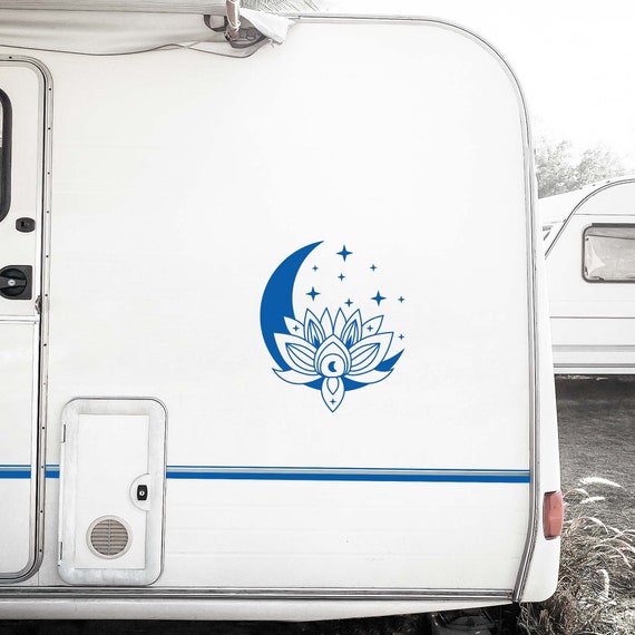 Autocollant camping-car Camper DIY Decal Graphic Star Moon Tree UV