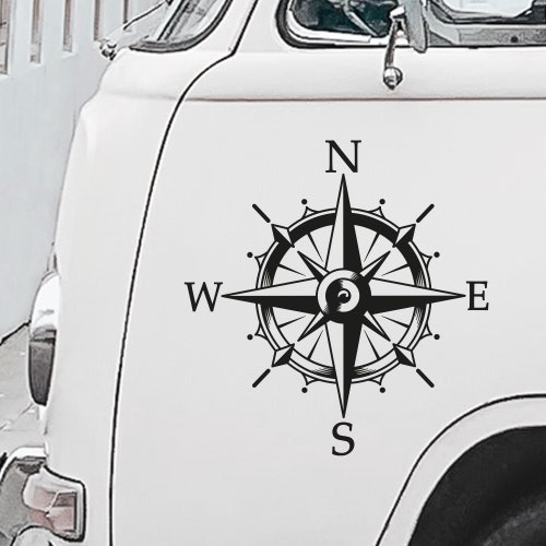 Compass and Mount Sticker Camper Van Sticker Car Caravan Etsy