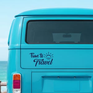 Camper Stickers, Van Stickers, Time to Travel Decal, Adventure Camper Van Sticker, Van Life RV Vinyl