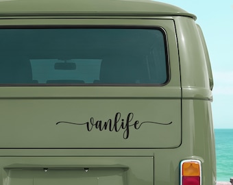Camper Stickers, Van Stickers, Van Life Lettering Decal, Text Camper Van Sticker, RV Caravan Vinyl