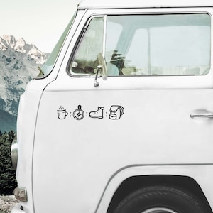 Camper Van Sticker: Customizable Adventure Car Decal