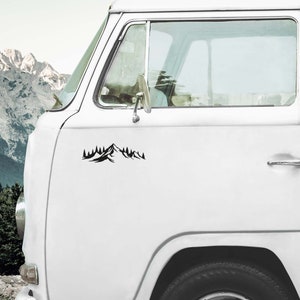 Mountain Car Sticker, Camping Decals, Van Stickers, Camper Stickers, Forest Car Decal, RV Decals, Van Decal, RV Sticker, Hiking Car Stickers