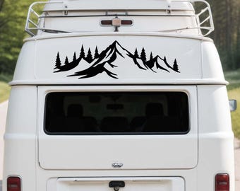 Mountain Van Decal, Mountain Camper Stickers, Van Stickers, RV Decals, Caravan Stickers, Camping Stickers, Car Stickers, Camper Van Gifts