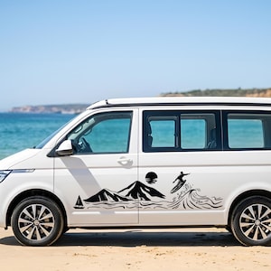 Vw Bus Surfer Decal - Etsy