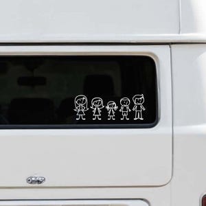 Camper Stickers, Van Stickers, Custom Family Car Vinyl Decal, Personalized Stick Figure Sticker