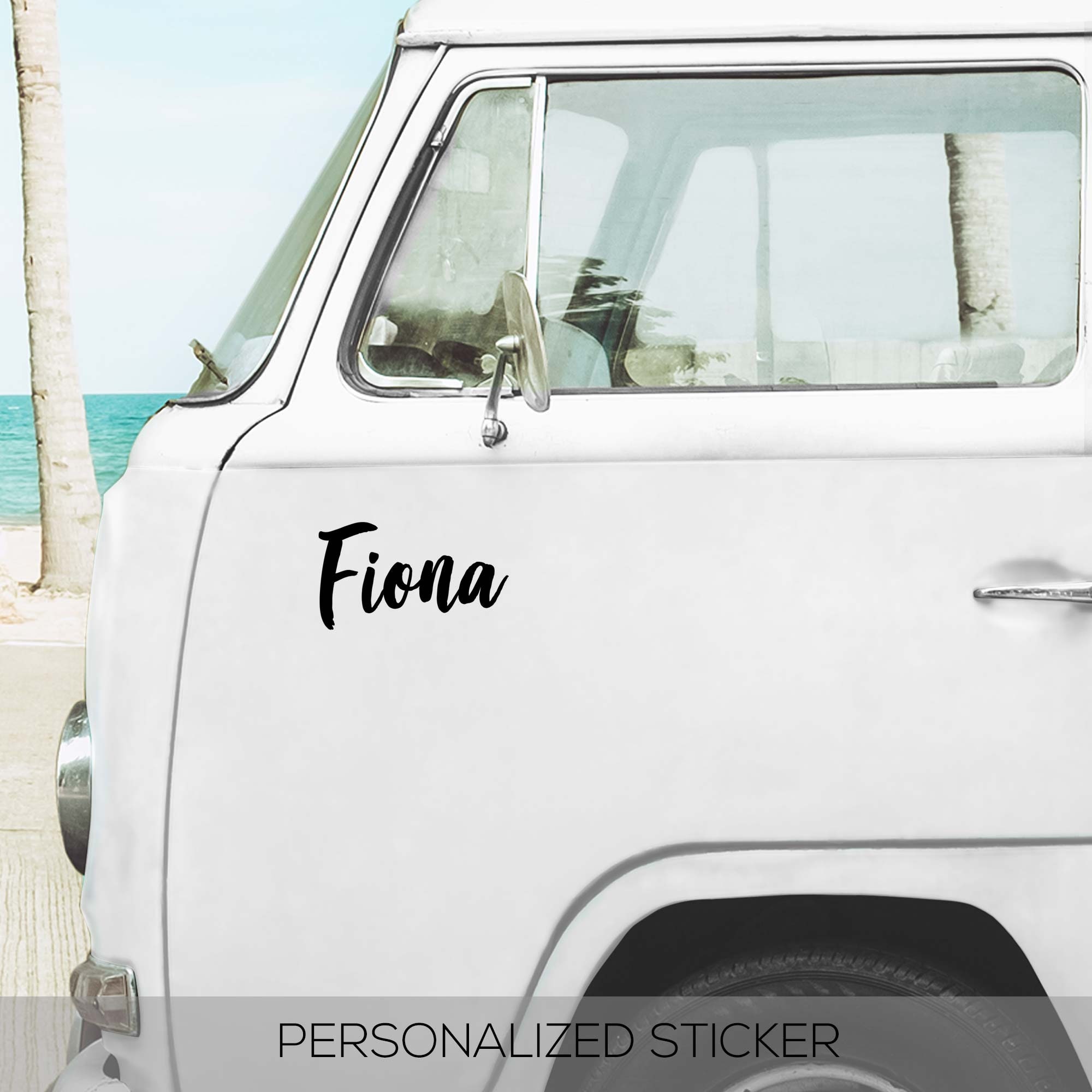 Name stickers for on sale car dashboard