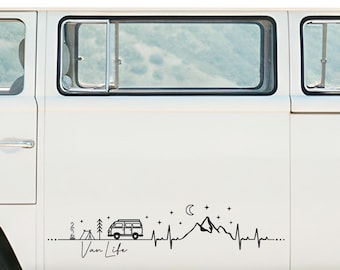 Adesivo In Vinile Per Camper/furgone – Bussola Vichinga Con Runa – Decal Plant – Colori Vari