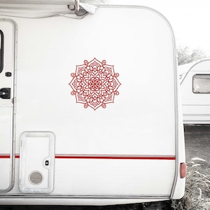 Mandala Car Decal, Camper Stickers, Van Stickers, Mandala Car Sticker, Caravan Sticker, RV Decals, Yoga Car Sticker, Spiritual Car Decal