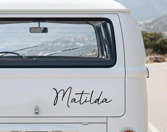 Camper Aufkleber, Van Aufkleber, personalisierter Namensaufkleber, benutzerdefinierter Camper Van Aufkleber, RV Caravan Vinyl