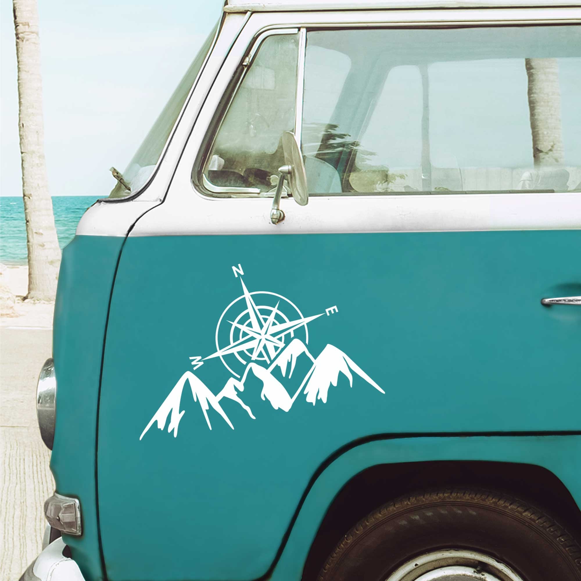 Get Lost Explore Compass Sticker Decal Vinyl Camping Mtns Outdoors RV Overland Mountains 3.75 - 3 for 1