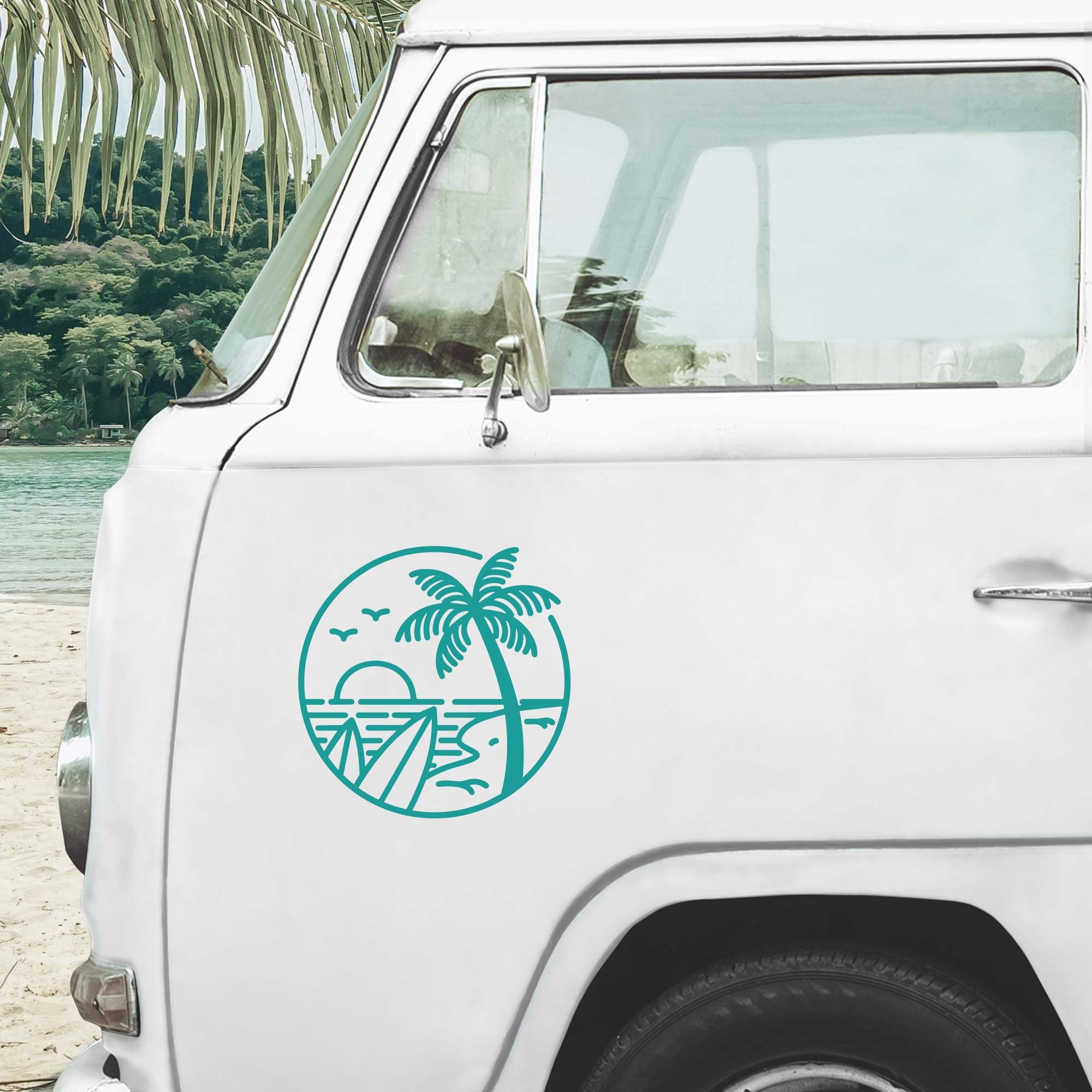 Beach decals for cars deals