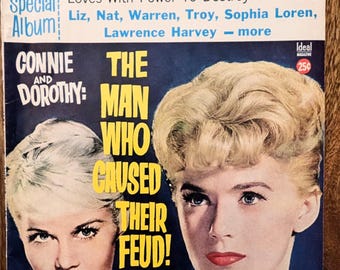 1962, Vintage Magazine, Movie Life,  Old Hollywood, Vintage Fashion, Mid Century Home, Vintage Photography, Old Movie Gift, Film Noir Gift
