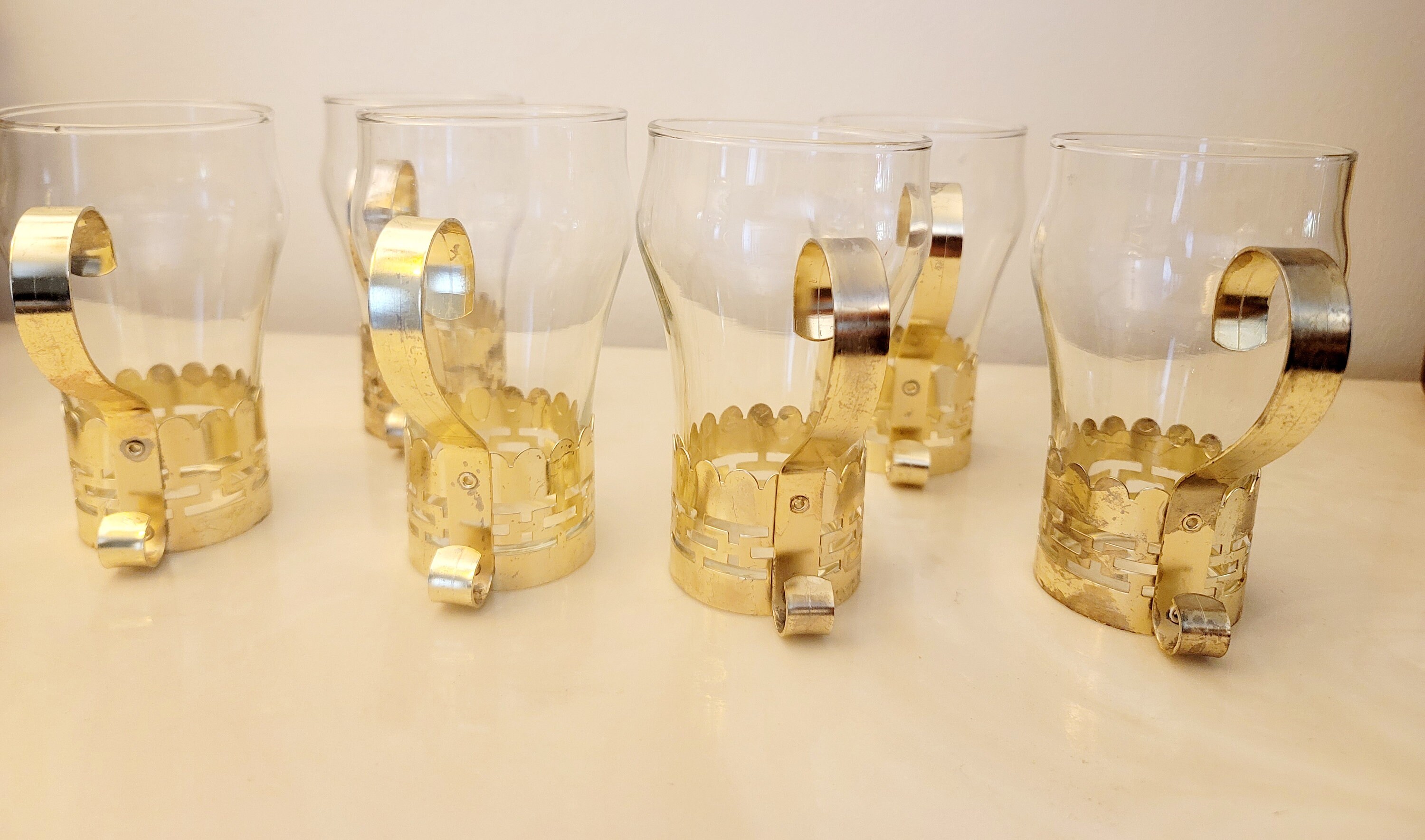 Set of Six Old Fashioned Soda Fountain Glasses Mid Century Etsy
