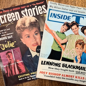 TWO, 1956 and 1969, Vintage Magazines, Screen Stories, Inside TV, Vintage Hollywood, Vintage Television, Vintage Stars, Vintage Photography