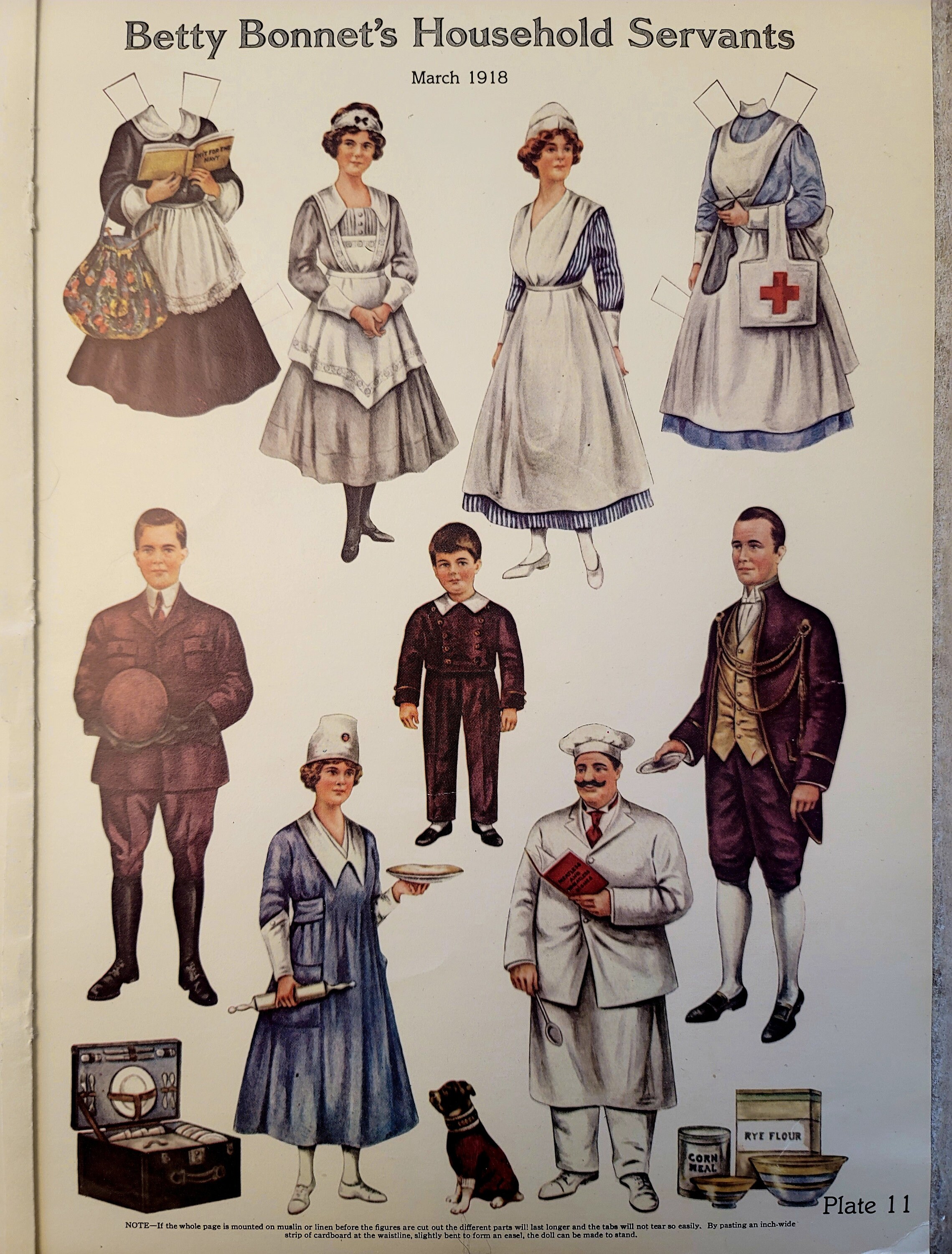 1982, Betty Bonnet, 3 Sheet, Vintage Paper Dolls, Muslin