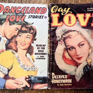 TWO, 1952, 1956, Vintage Romance Magazines, Rangeland Love Stories, Gay Love, Pulp Fiction, Romance Novels, Mid Century Home, Love Stories