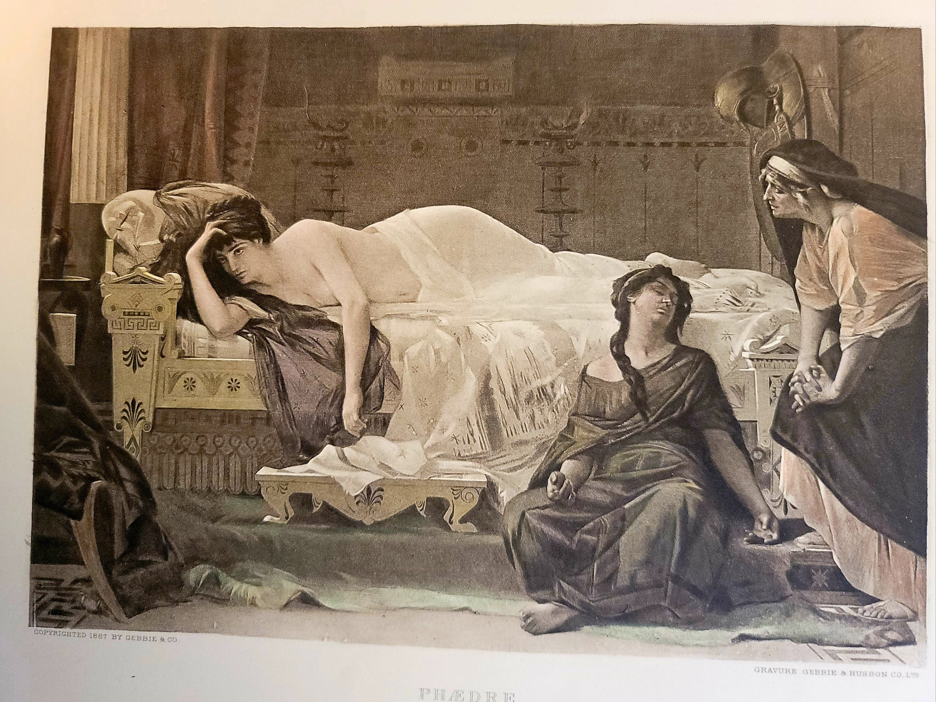 Original 1887 Gravure Alexandre Cabanel Phedre Etsy
