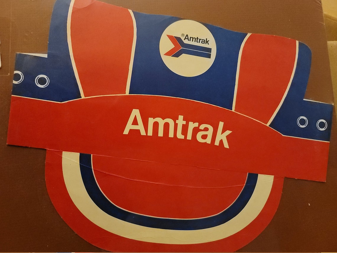 1960s Amtrak Paper Conductors Hat for Kids Vintage Train Etsy