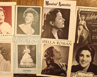 1930 to 1950, Collection of 30, Musical America, Famous Stars, Vintage Photography, Vintage Music, Vintage Broadway, Opera, Radio, Theater