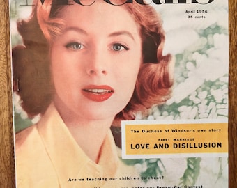 1956, McCall's, Vintage Magazine, 193 Pg, Vintage Photography, Retro Fashion, Vintage Kitchen and Recipes, Mid Century Vintage Home Decor