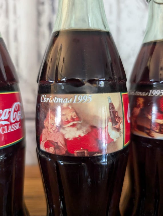6個入り、1995年ヴィンテージ、コカ・コーラ、クリスマスボトル